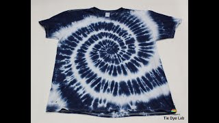 How To Make A Blue and White Spiral Tie Dye Shirt [upl. by Philipps]