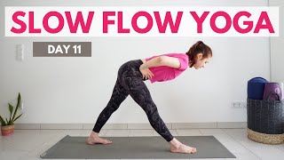 10 min MORNING YOGA SLOW FLOW  30 Day Morning Yoga Challenge  DAY 11 [upl. by Nashom]