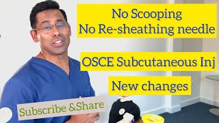 No Scooping No Resheathing in Subcutaneous Injection OSCE Skill [upl. by Aicirtel]