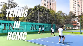 Tennis In HCMC  Tennis Coach In D2  호치민테니스레슨 [upl. by Amadeus]