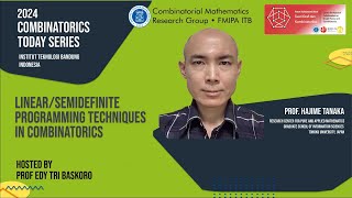 Combinatorics Today Series 2024 4 Prof Hajime Tanaka [upl. by Anoif]