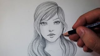 Comment dessiner un visage  Avec un crayon gris Tutoriel [upl. by Lleval]