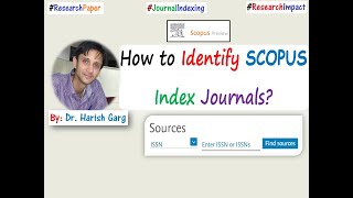 How to Identify SCOPUS Index Journals [upl. by Pitchford]