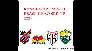 Times que foram rebaixados para o Brasileirão Série B 2025 [upl. by Downey]