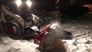 Bobcat S570 With Western Prodigy Snow Plow 2 [upl. by Artemas]