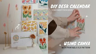 How To Make Desk Calendar Using Canva  With Printable File  DIY DESK CALENDAR [upl. by Saalocin]