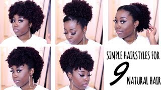 9 QUICK HAIRSTYLES FOR SHORT TO MEDIUM NATURAL HAIR TYPE 4A 4B 4C [upl. by Jezabella321]