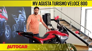 MV Agusta Turismo Veloce 800  First Look amp Walkaround  Autocar India [upl. by Ynnahc132]