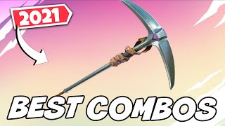 THE BEST COMBOS FOR STUDDED AXE PICKAXE 2021 UPDATED  Fortnite [upl. by Noelle739]