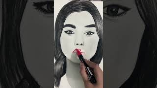 How to draw lips art howtodraw drawing satisfying easy [upl. by Gonta]