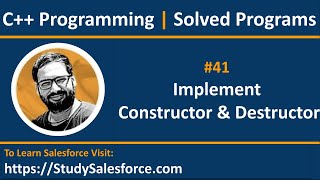 41 C  How to implement constructor and destructor in a class in c  by Sanjay Gupta [upl. by Avrenim708]
