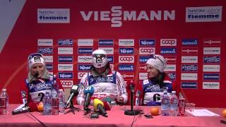 Fiemme 2013  Press conference  15 km Skiathlon 75 km CT  75 km FT ladies [upl. by Yerrot]