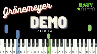 Demo letzter Tag  Herbert Groenemeyer  Piano Tutorial [upl. by Akissej]