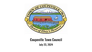 Coupeville Town Council meeting July 23 2024 [upl. by Allenrac403]