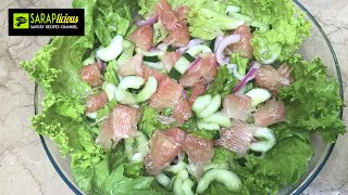 Easy Pomelo Cucumber Salad SARAPlicious [upl. by Treulich]