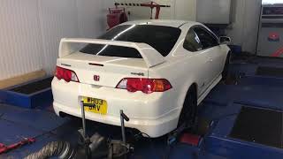 Honda Integra DC5 Type R dyno run HKS Silent Power exhaust sound [upl. by Efal619]