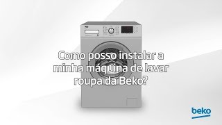 Como instalar uma máquina de lavar roupa  por Beko [upl. by Annayi]