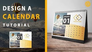 How to Create a Calendar  Desk calendar  Adobe Illustrator Tutorial [upl. by Roz]