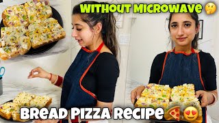 Bread Pizza Recipe 🍕😍 Without Microwave 😱🤔 Angel’s Kitchen KEEP SUPPORT [upl. by Ilona]