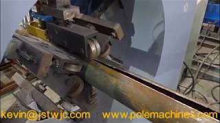 Street Light Pole Welding MachineAutomatic Steel Poles Welding Machine [upl. by Pippas]