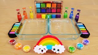 Rainbow  Mixing Makeup Eyeshadow Into Slime Special Series 96 Satisfying Slime Video [upl. by Ahmed298]