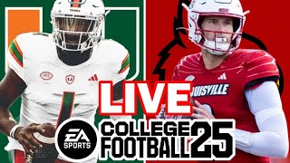 Miami at Louisville  101924 Simulation EA College Football 25 [upl. by Reinald380]