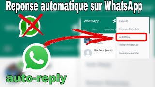 Répondre automatiquement aux messages WhatsApp  sans utiliser whatsapp business [upl. by Fernas]