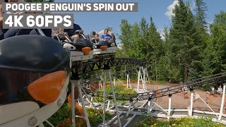 Poogee Penguins Spin Out onride 5K POV 60fps  Santas Village Jefferson NH [upl. by Etezzil]