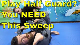 This BJJ Half Guard Sweep is So Effortless You Might Giggle [upl. by Attekal]