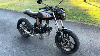 1966 Honda S90 custom  grom powered walk around [upl. by Zephan]