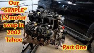 LS motor swap in 2002 Tahoe [upl. by Nosille419]