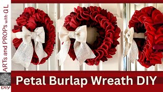 Stunning Petal Burlap Wreath DIY [upl. by Shaner]