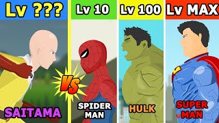 Saitama vs ALL Superheroes Level Challenge Rampage  Hero Animation [upl. by Lokin]