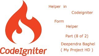 Codeigniter tutorial for beginners step by step in hindi Helper in Codeigniter Part  8 of 2 [upl. by Enelyaj]