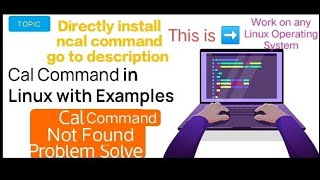 Cal Command Not Found in Linux  Problem Solve Cal Command [upl. by Ajet]