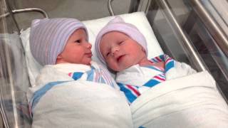 Newborn twins talking to each other [upl. by Sue]