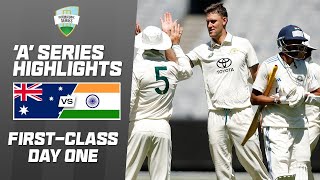 Australia A v India A  Firstclass match two  Day 1 [upl. by Ekenna]