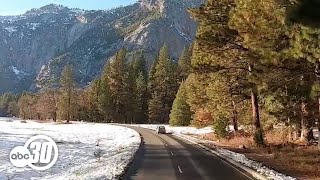 Five minutes driving through Yosemite during winter time [upl. by Htebi]