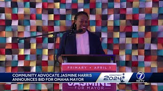 Jasmine Harris announces campaign for Omahas mayor challenging Jean Stothert [upl. by Mehetabel255]