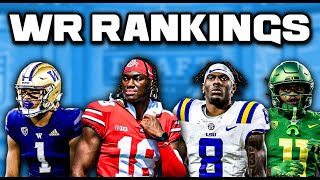 2024 NFL Draft WR Rankings  A Once In A Lifetime Class [upl. by Devaj]