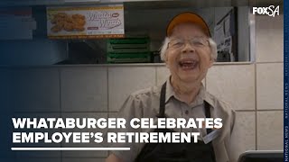 Whataburger employee retires after 54 years [upl. by Talbot]