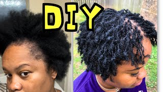 DIY Microlocs installation  Short Hair  Twostrand twist [upl. by Naarah]