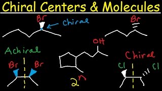 Chiral vs Achiral Molecules  Chirality Carbon Centers Stereoisomers Enantiomers amp Meso Compounds [upl. by Aidnyc]