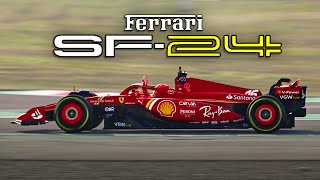 First Laps for the NEW Ferrari SF24 with Charles Leclerc amp Carlos Sainz [upl. by Airbmak]