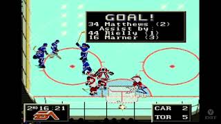 NHL 94 rewind Gameplay playoffs [upl. by Burchett201]