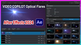 After Effects 2024 VIDEO COPILOT Optical Flares install and Review [upl. by Amhsirak]