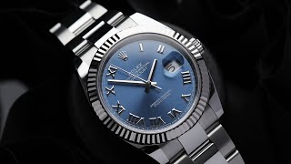 DAVIDSW Rolex 126334 Datejust 41 Azzurro Blue Roman Dial on Jubilee [upl. by Otxilac]