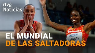 ATLETISMO PELETEIRO y DIAME BRONCE en TRIPLE SALTO y SALTO de LONGITUD en GLASGOW  RTVE [upl. by Jemy]