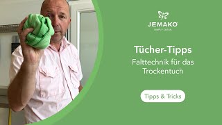 TücherTipps Das JEMAKO Trockentuch optimal nutzen mit der Falttechnik [upl. by Korman661]