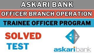 Askari bank online test  Trainee officers program  officer branch operation  Hira Mumtaz [upl. by Ardeha]